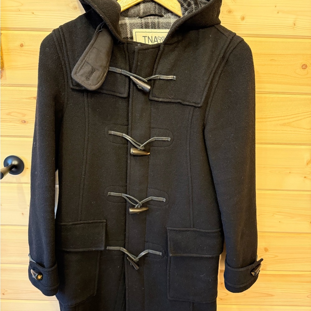 TNA Black Duffle Coat